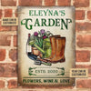 Personalized Gardening Flowers Metal Sign - Image 3
