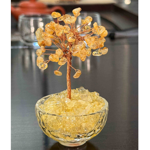 Crystal Money Tree Bonsai Figurine