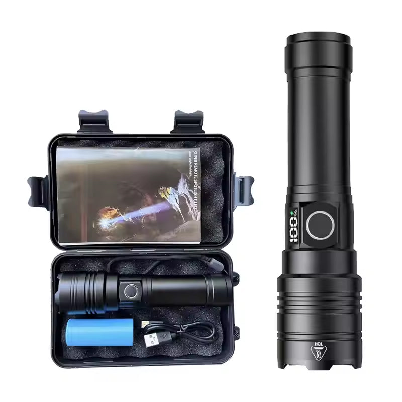 50000 Lumens Rechargeable Flashlight