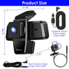 1080P FHD 3 Channel WiFi Dash Cam 170 Degree Wide Angle Triple Car Camera With IR Night G Sensor Motion Detection Loop Recording App Control Support 128G Max - Image 5