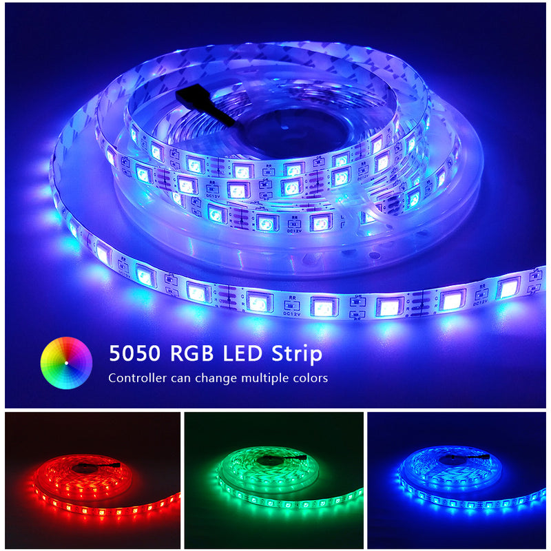 RGB 5050 Flexible Led Strip Lights SMD 12V DC My Social Shop