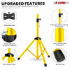 5 Core Speaker Stand Adjustable 31 To 54" PA DJ Tripod Stands Heavy Duty W 35mm Insert 132 Lbs - Image 4