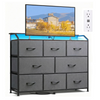 Fabric Drawer Dressing Table — With LED Lights & Sockets - Image 3