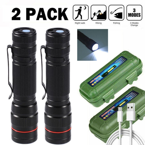 USB Rechargeable Tactical Zoom Torch