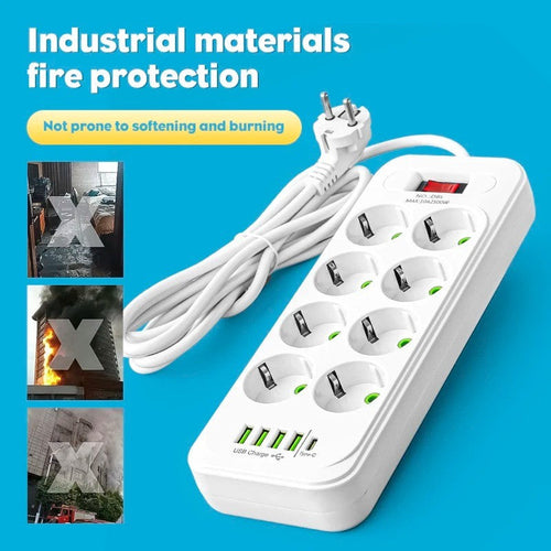 8-Way Power Strip with USB
