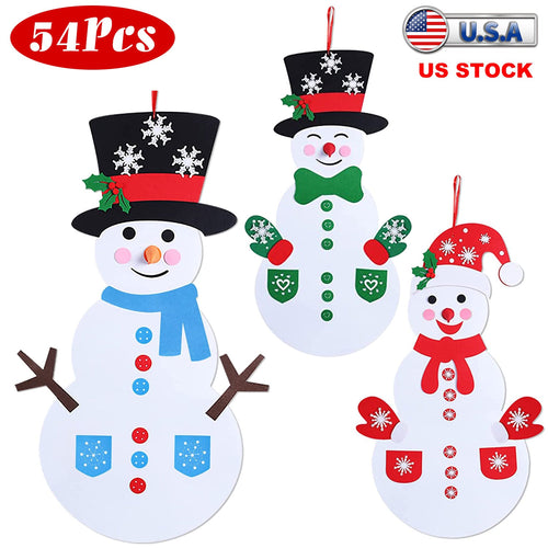 DIY Felt Christmas Snowman Decoration Kit