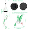 LED Solar Hummingbird Wind Chime - Image 3