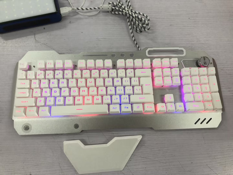 ErgonomicWired Gaming Keyboard with RGB Backlight Phone Holder My Social Shop