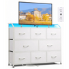 Fabric Drawer Dressing Table — With LED Lights & Sockets - Image 4