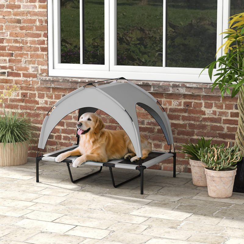 Elevated Dog Bed — Canopy for Outdoor Comfort