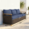3 Seater Outdoor Wicker Couch Sofa - Image 2