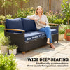 3 Seater Outdoor Wicker Couch Sofa - Image 5