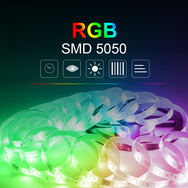 RGB 5050 Flexible Led Strip Lights SMD 12V DC My Social Shop