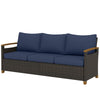 3 Seater Outdoor Wicker Couch Sofa - Image 8
