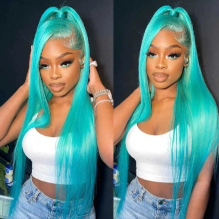 Women's Long Straight Fluffy Lace Wig