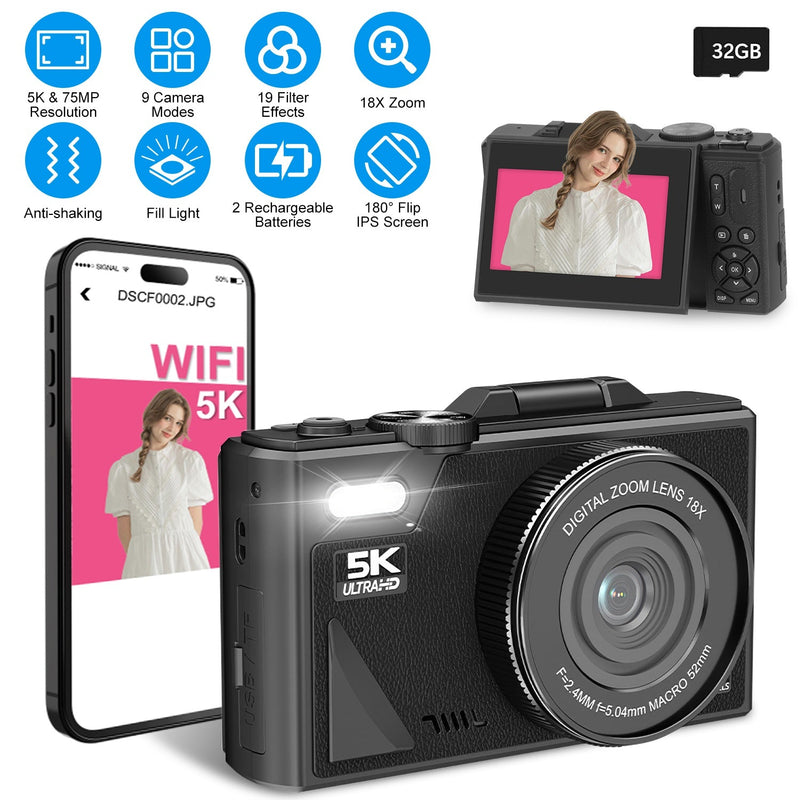 5K Digital Camera for Photography