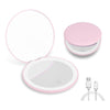Travel Makeup Mirror with LED Light - Image 1