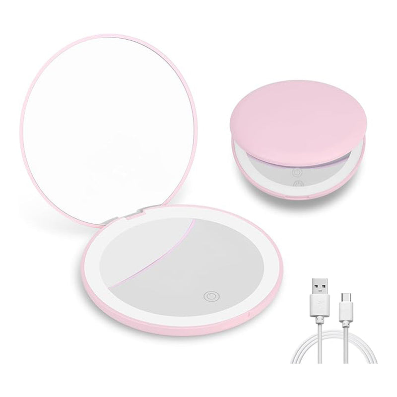 Travel Makeup Mirror with LED Light