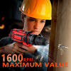 Cordless hammer drill set with 2 batteries - Image 2