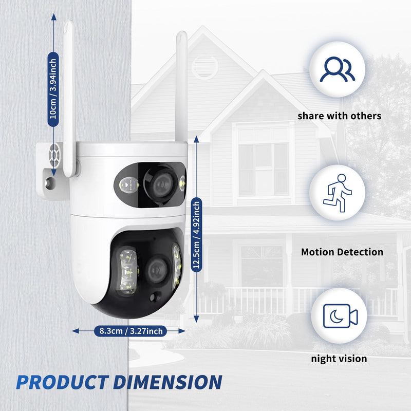Dual-Lens PTZ Security Camera