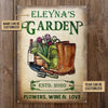Personalized Gardening Flowers Metal Sign - Image 5