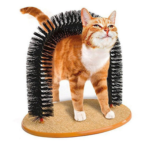 2-in-1 Cat Grooming Arch — Scratcher & Brush