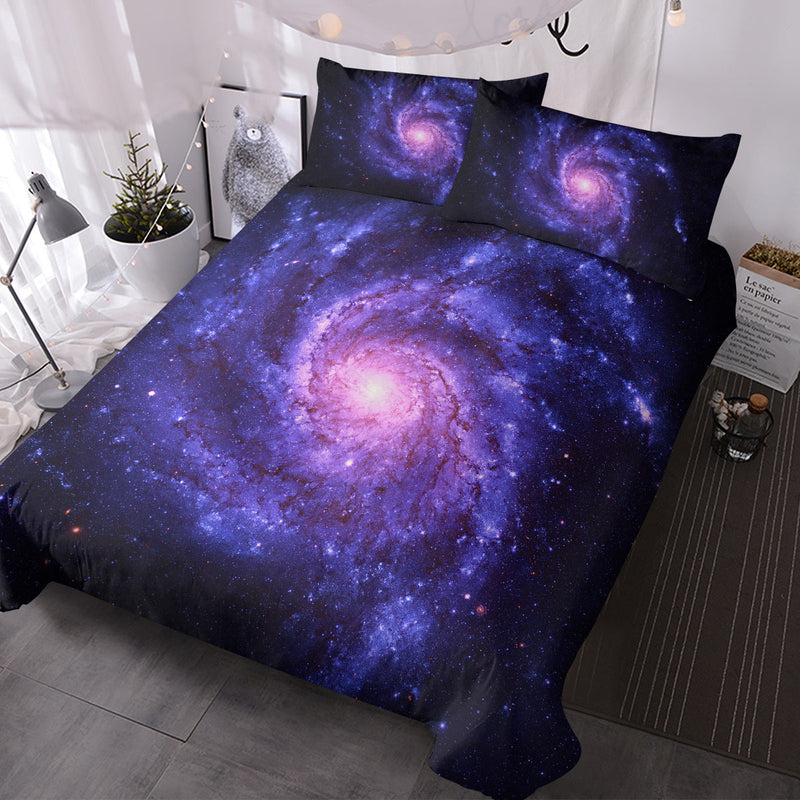 Interstellar Vortex Starry Sky Duvet Cover Set
