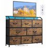 Fabric Drawer Dressing Table — With LED Lights & Sockets - Image 2