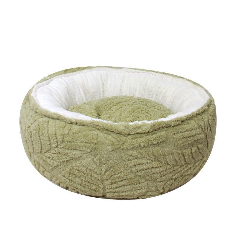 Round Cat Nest Bed — Plush and Cozy Design