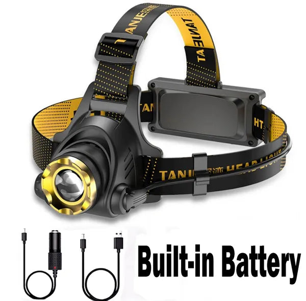 12000000lm USB Rechargeable Headlamp