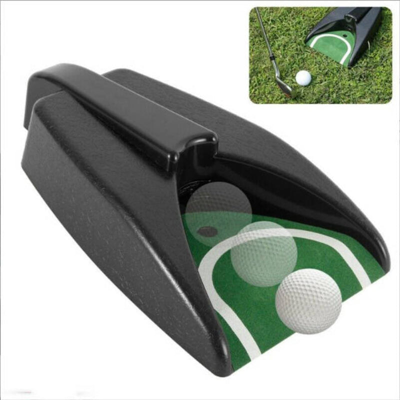 Golf Ball Putting Mat with Automatic Ball Return