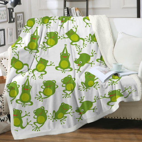 Frog Fleece Throw Blanket — Cozy & Fluffy