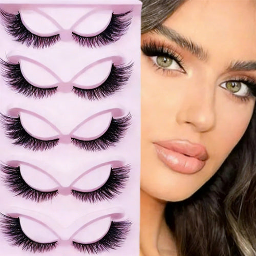 5 Pairs False Lashes Eyelashes Extension