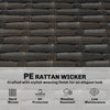 3 Seater Outdoor Wicker Couch Sofa - Image 6